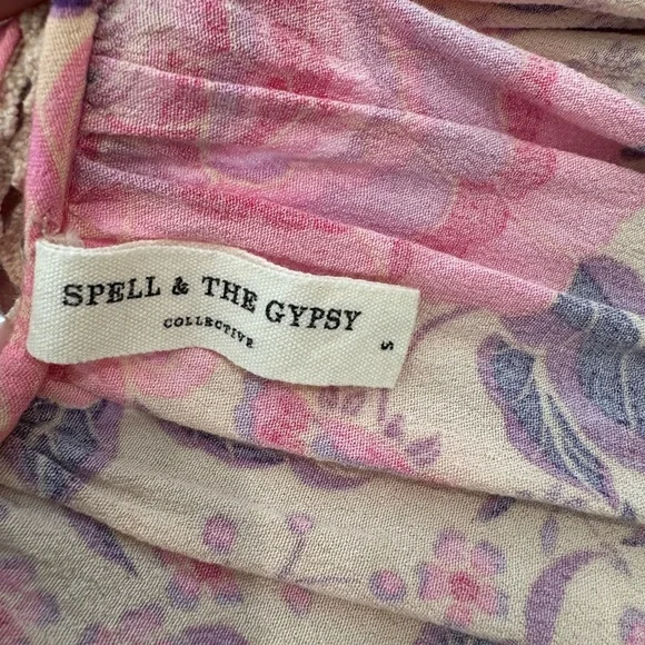 Spell Pink and Purple Floral Mini Dress - Picture 3 of 3